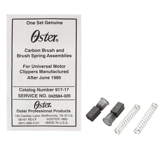 Oster Ersatz-Kohlebürsten-Set für Haarschneidemaschinen (4 Stück) – schwarz, ab Juni 1985