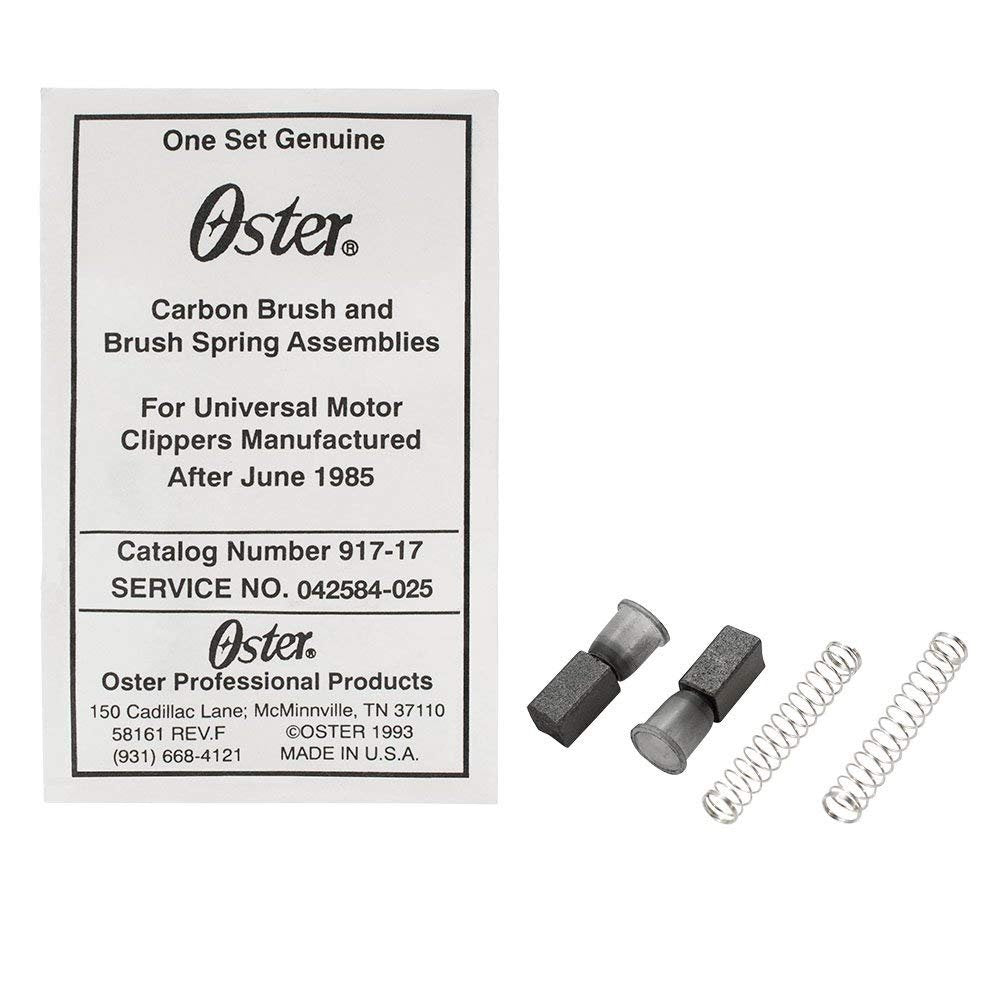 Oster Ersatz-Kohlebürsten-Set für Haarschneidemaschinen (4 Stück) – schwarz, ab Juni 1985