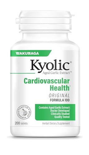 Kyolic Gealterter Knoblauchextrakt Formula 100 – Herz-Kreislauf-Gesundheit*, 200 Tabletten