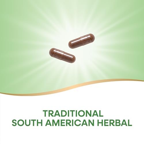 Nature's Way PAU d'Arco Innere Rinde, traditionelles südamerikanisches Kraut, 2.180 mg pro 4-Kapseln-Portion, Non-GMO Project verifiziert, 100 Kapseln (Verpackung kann variieren)