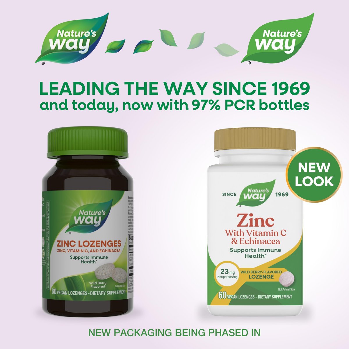 Nature's Way Zink-Lutschtabletten mit Vitamin C & Echinacea – Immununterstützung für Männer und Frauen, 60 Lutschtabletten mit Wildbeerengeschmack