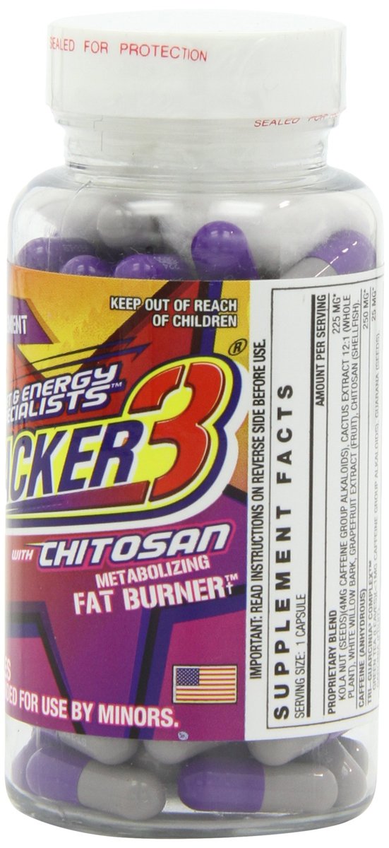 Stacker 3 Stoffwechsel-Booster Fettverbrenner mit Chitosan, Kapseln, 100 Stück Flasche