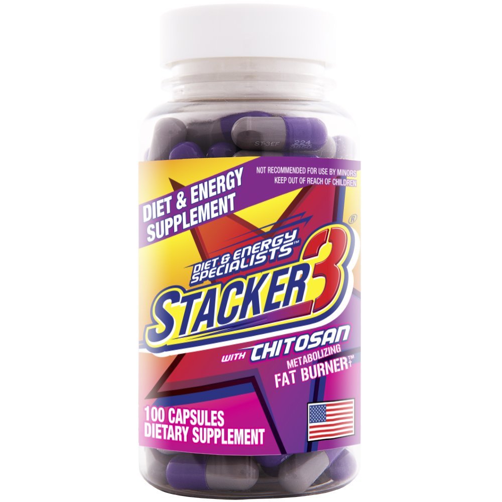 Stacker 3 Stoffwechsel-Booster Fettverbrenner mit Chitosan, Kapseln, 100 Stück Flasche