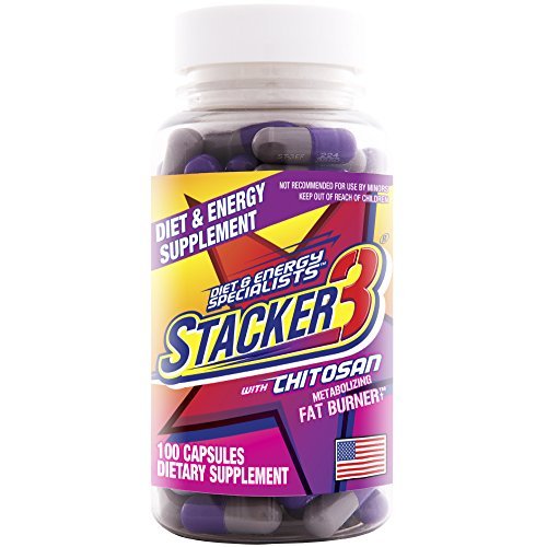 Stacker 3 Stoffwechsel-Booster Fettverbrenner mit Chitosan, Kapseln, 100 Stück Flasche