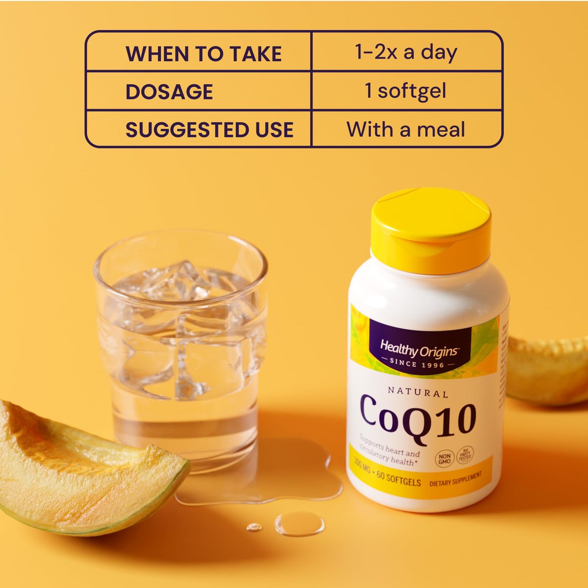 Healthy Origins CoQ10 100 mg, 30 Softgels – Natürliches Trans-Isomer Ubichinon, Hefefermentiert, Hohe Bioverfügbarkeit, Coenzym Q10 für Herzgesundheit & Zellenergie – Antioxidans Nahrungsergänzungsmittel