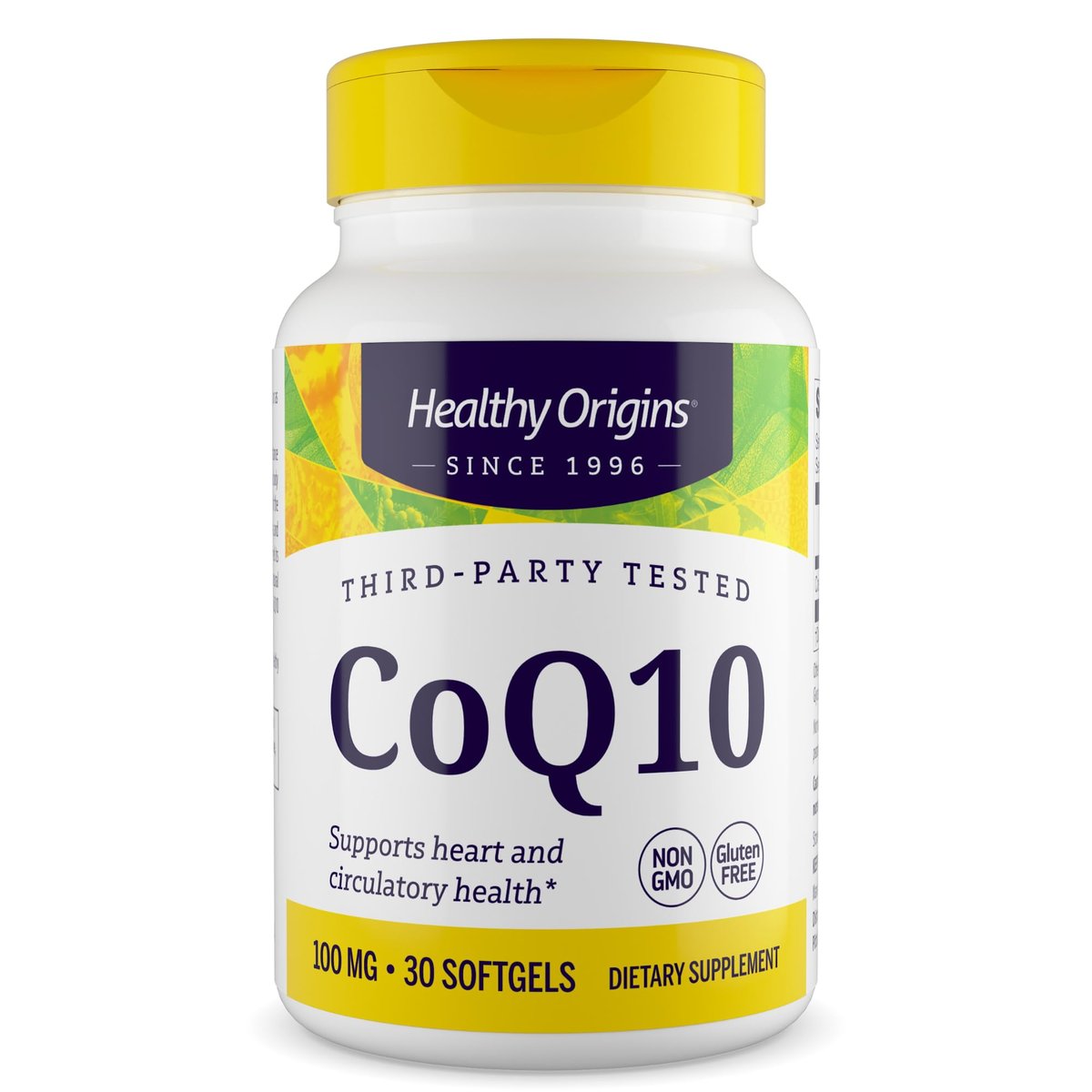 Healthy Origins CoQ10 100 mg, 30 Softgels – Natürliches Trans-Isomer Ubichinon, Hefefermentiert, Hohe Bioverfügbarkeit, Coenzym Q10 für Herzgesundheit & Zellenergie – Antioxidans Nahrungsergänzungsmittel