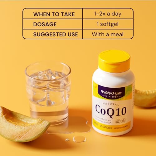 Healthy Origins CoQ10 100 mg, 30 Softgels – Natürliches Trans-Isomer Ubichinon, Hefefermentiert, Hohe Bioverfügbarkeit, Coenzym Q10 für Herzgesundheit & Zellenergie – Antioxidans Nahrungsergänzungsmittel