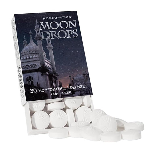 Historische Heilmittel Moon Drops Einschlafhilfe Lutschtabletten (1 Pack) | Homöopathisches Vanillegeschmack Nahrungsergänzungsmittel, Nicht gewohnheitsbildend, Vegan, Glutenfrei, Schlafunterstützung mit Coffea Cruda 12X