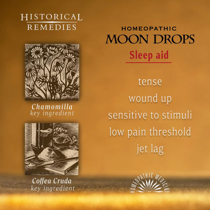 Historische Heilmittel Moon Drops Einschlafhilfe Lutschtabletten (1 Pack) | Homöopathisches Vanillegeschmack Nahrungsergänzungsmittel, Nicht gewohnheitsbildend, Vegan, Glutenfrei, Schlafunterstützung mit Coffea Cruda 12X