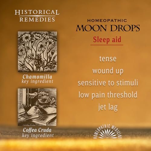 Historische Heilmittel Moon Drops Einschlafhilfe Lutschtabletten (1 Pack) | Homöopathisches Vanillegeschmack Nahrungsergänzungsmittel, Nicht gewohnheitsbildend, Vegan, Glutenfrei, Schlafunterstützung mit Coffea Cruda 12X
