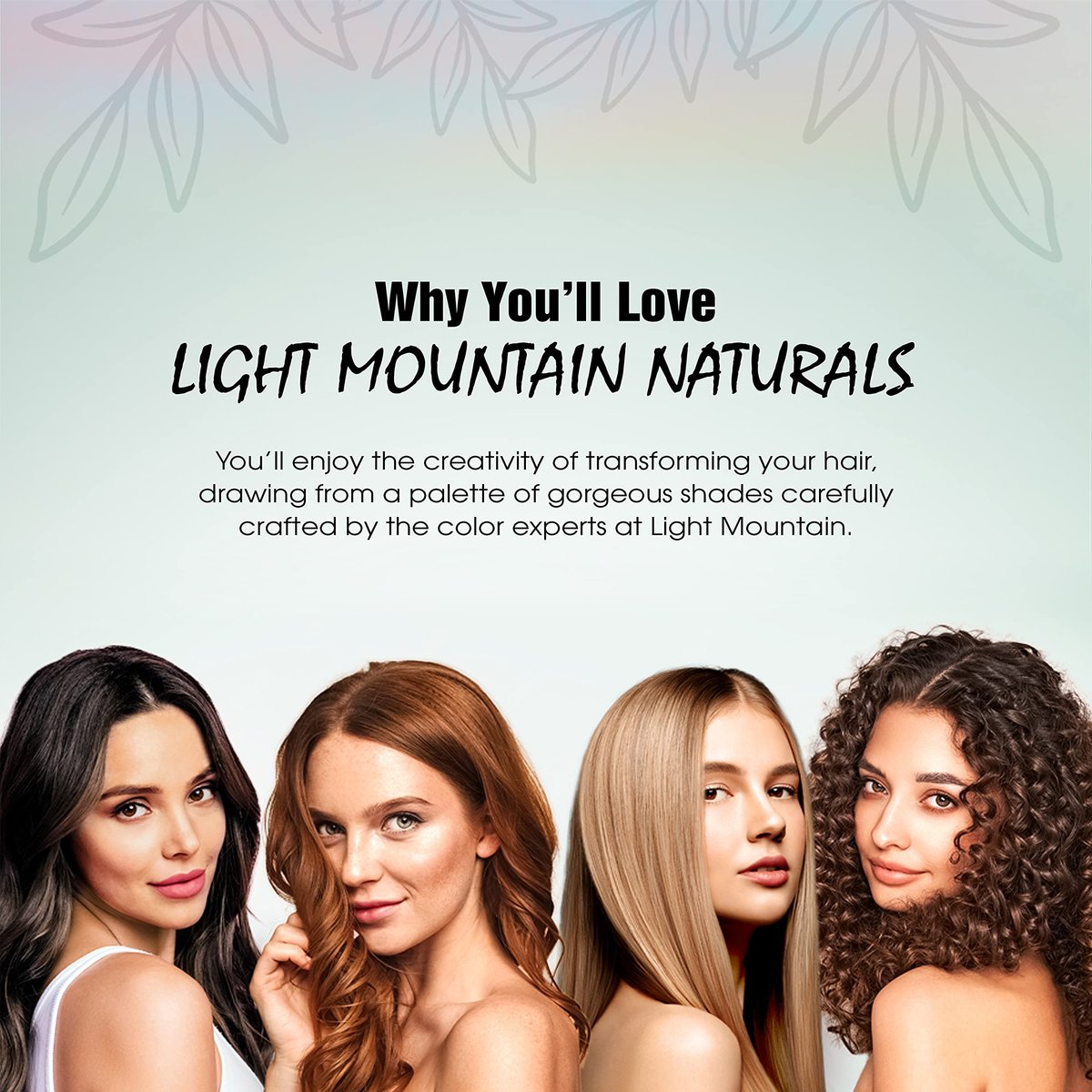 Light Mountain Henna Haarfarbe & Conditioner – Rote Haarfarbe, Bio Hennablattpulver und Botanicals, Chemiefrei, Semi-permanente Haarfarbe + 4 Haarklammern
