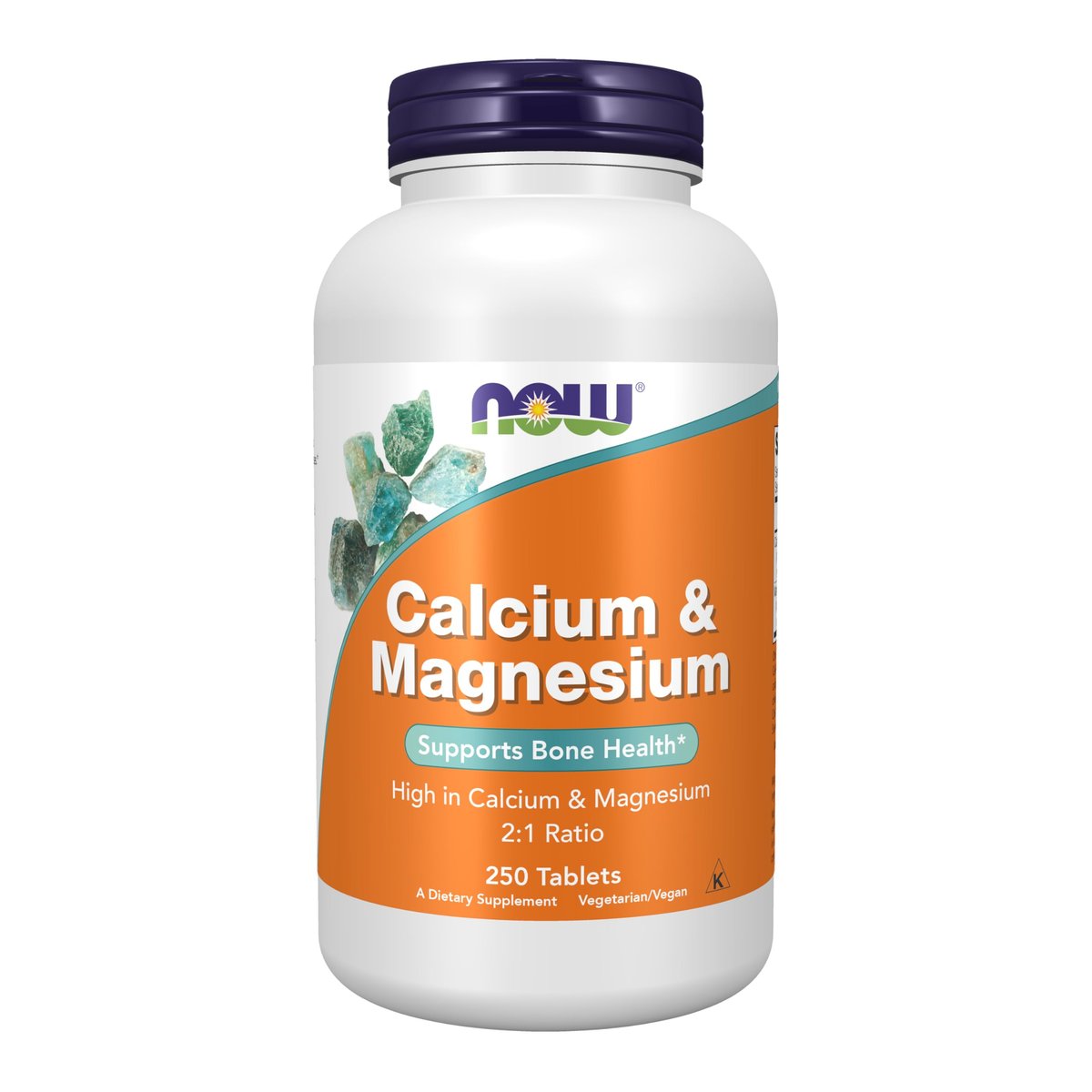 NOW Foods Calcium & Magnesium 2:1 Verhältnis, Hochdosiert, Unterstützt die Knochengesundheit*, 250 Tabletten