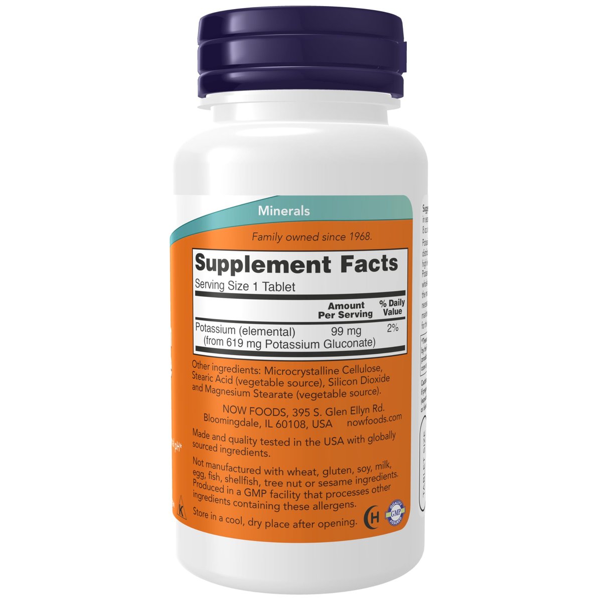 NOW Foods Kaliumgluconat 99 mg, Leichter zu Schlucken, Essentielles Mineral, 100 Tabletten