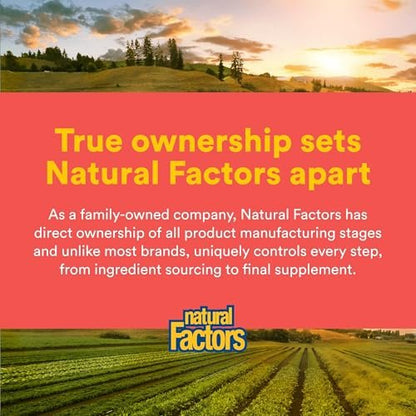 Natural Factors, Kinder Kaubare Vitamin C 500 mg, Unterstützt Immunsystem, Knochen, Zähne und Zahnfleisch, Pfirsich, Passionsfrucht und Mango, 180 Lutschtabletten