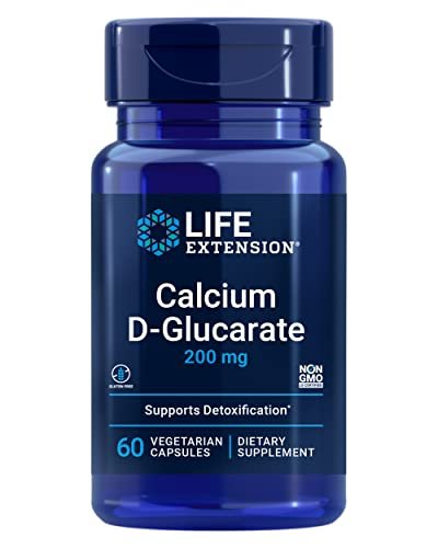 Life Extension Calcium D-Glucarate 200 mg – 60 Kapseln – Unterstützt die Entgiftung und hilft, unerwünschte Verbindungen auszuspülen – Glutenfrei, Nicht-GVO, Vegetarisch