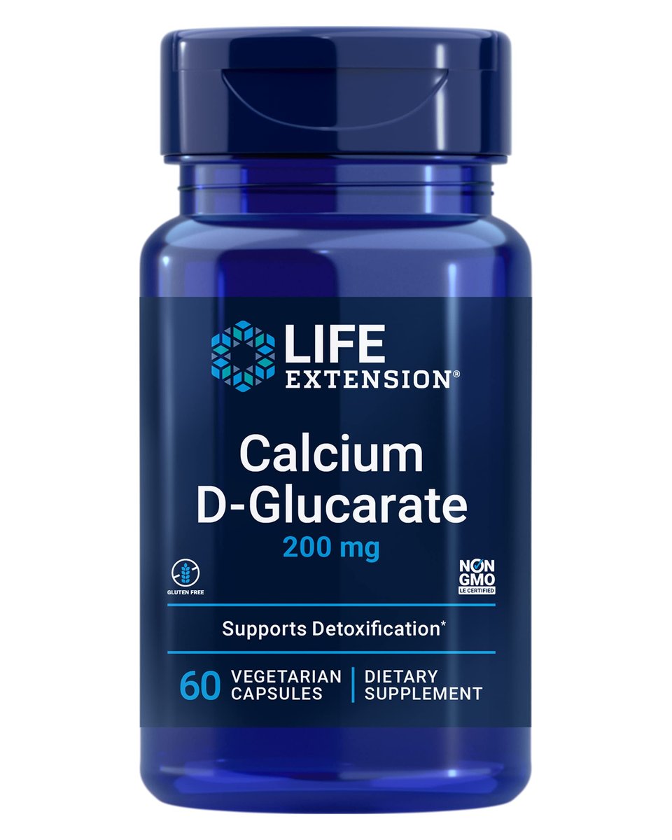Life Extension Calcium D-Glucarate 200 mg – 60 Kapseln – Unterstützt die Entgiftung und hilft, unerwünschte Verbindungen auszuspülen – Glutenfrei, Nicht-GVO, Vegetarisch