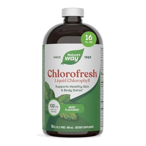 Nature's Way Chlorofresh Flüssigchlorophyll, Chlorophyllin-Kupfer-Komplex, inneres Deodorant, unterstützt gesunde Haut und Entgiftungswege*, Minzgeschmack, 16 fl oz