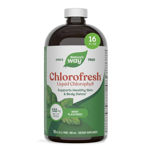 Nature's Way Chlorofresh Flüssigchlorophyll, Chlorophyllin-Kupfer-Komplex, inneres Deodorant, unterstützt gesunde Haut und Entgiftungswege*, Minzgeschmack, 16 fl oz