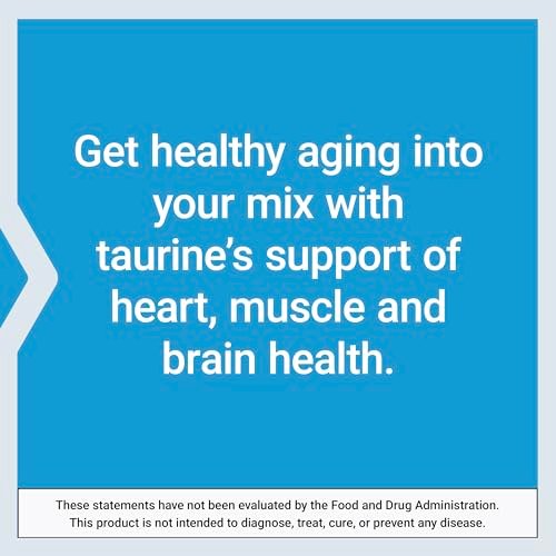 Life Extension Taurin Pulver – Unterstützt Herz-Kreislauf-Gesundheit, Gehirnfunktion, gesundes Altern und Muskelregeneration – Glutenfrei, Nicht-GVO, Vegetarisch – 300 Gramm