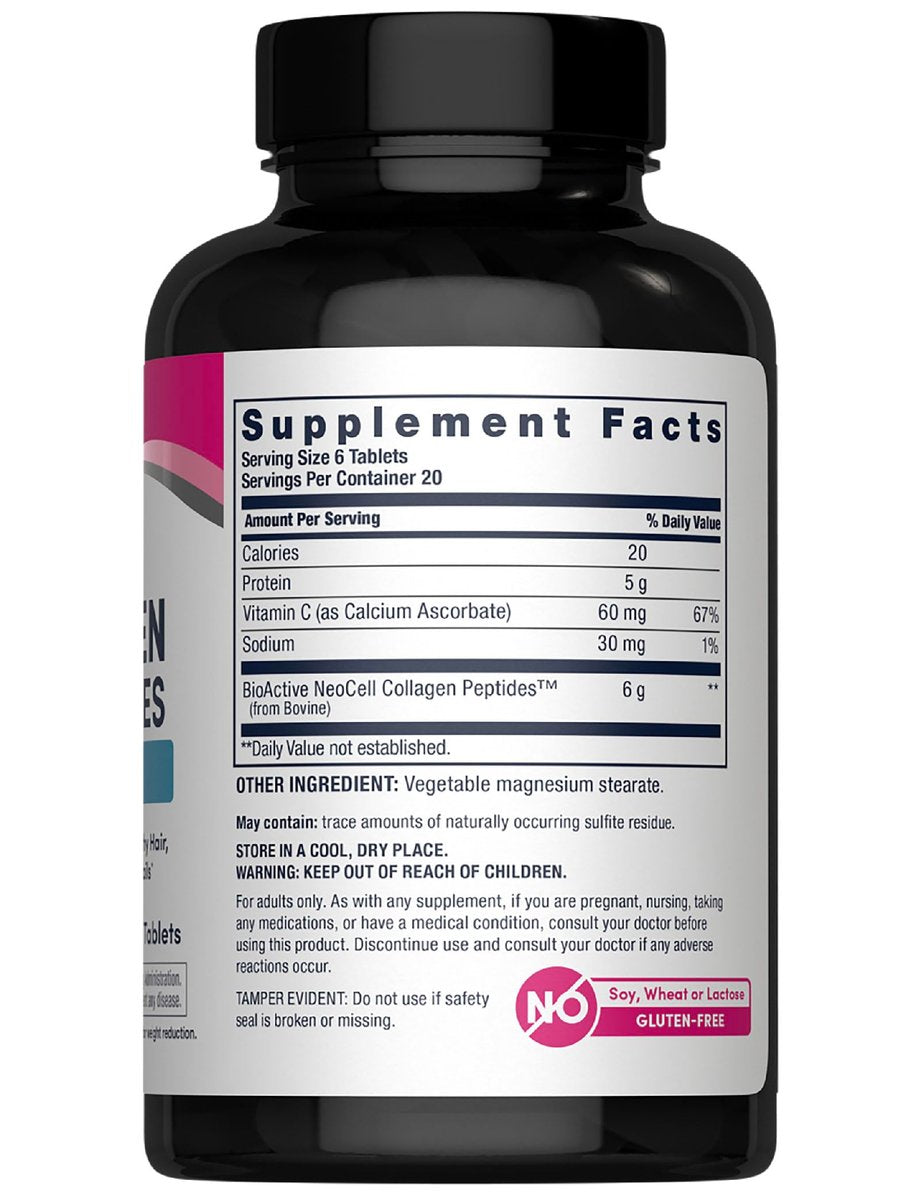 NeoCell Super Collagen mit Vitamin C – 120 Kapseln, Kollagen Typ 1 & 3 für Haut, Haare, Nägel & Gelenke, nicht-GVO, grasgefüttert, paleofreundlich, glutenfrei
