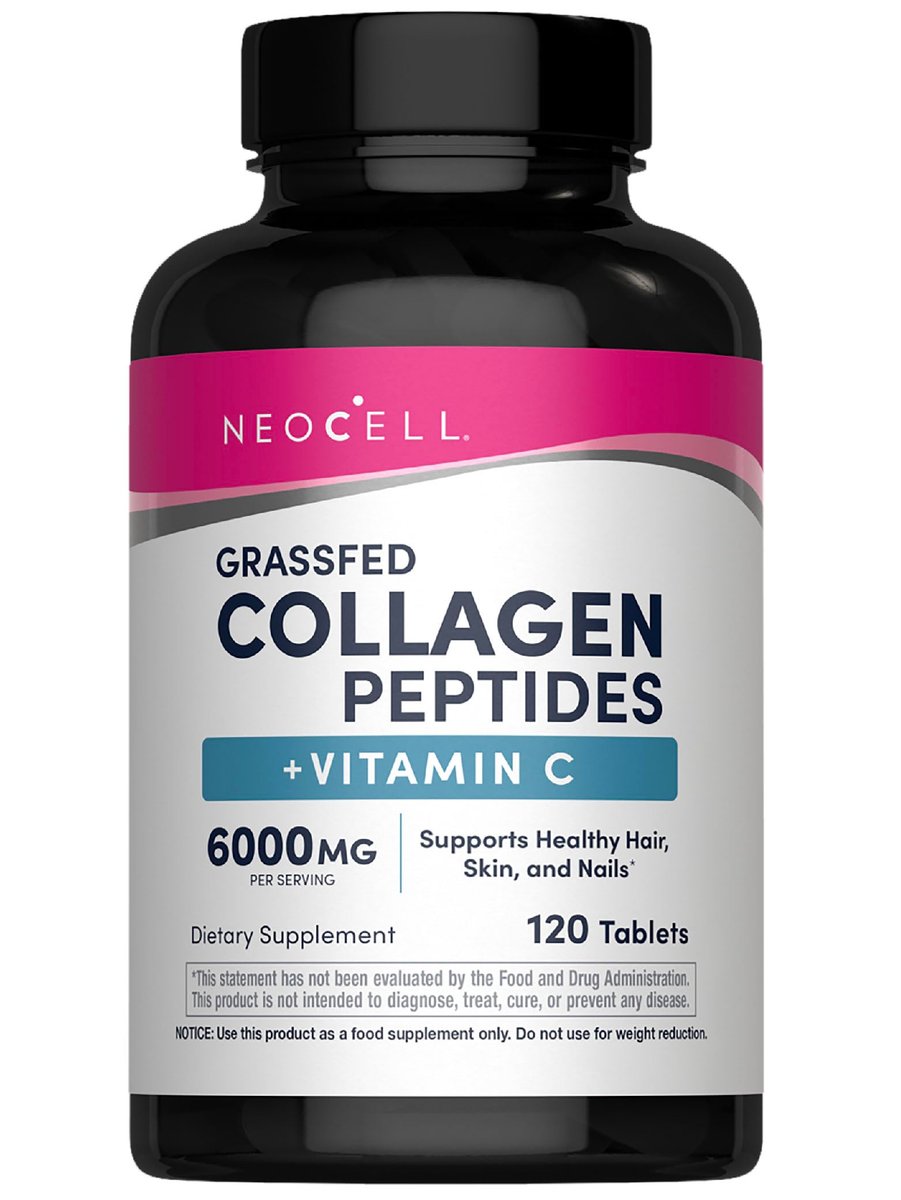 NeoCell Super Collagen mit Vitamin C – 120 Kapseln, Kollagen Typ 1 & 3 für Haut, Haare, Nägel & Gelenke, nicht-GVO, grasgefüttert, paleofreundlich, glutenfrei