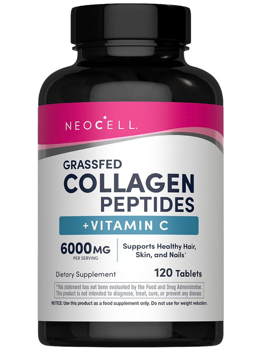 NeoCell Super Collagen mit Vitamin C – 120 Kapseln, Kollagen Typ 1 & 3 für Haut, Haare, Nägel & Gelenke, nicht-GVO, grasgefüttert, paleofreundlich, glutenfrei