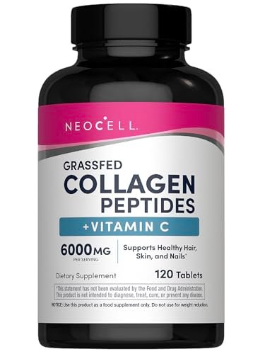 NeoCell Super Collagen mit Vitamin C – 120 Kapseln, Kollagen Typ 1 & 3 für Haut, Haare, Nägel & Gelenke, nicht-GVO, grasgefüttert, paleofreundlich, glutenfrei