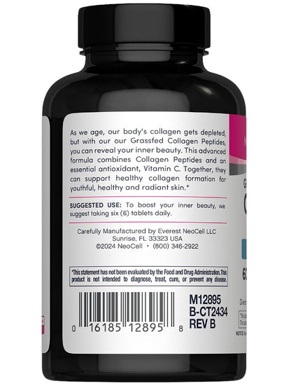 NeoCell Super Collagen mit Vitamin C – 120 Kapseln, Kollagen Typ 1 & 3 für Haut, Haare, Nägel & Gelenke, nicht-GVO, grasgefüttert, paleofreundlich, glutenfrei