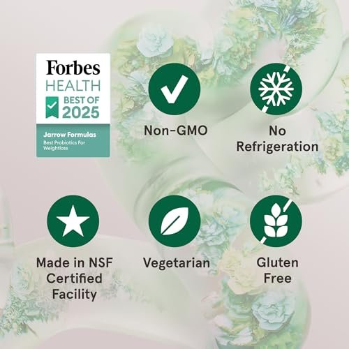 Jarrow Formulas Jarro Dophilus Probiotika 10 Milliarden KBE - Probiotikum für die Verdauungsgesundheit & Darmgesundheit für Frauen und Männer, 60 vegane Kapseln, bis zu 30 Tage, haltbar ohne Kühlung