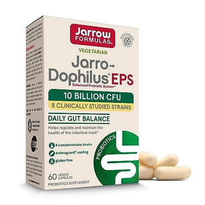 Jarrow Formulas Jarro Dophilus Probiotika 10 Milliarden KBE - Probiotikum für die Verdauungsgesundheit & Darmgesundheit für Frauen und Männer, 60 vegane Kapseln, bis zu 30 Tage, haltbar ohne Kühlung
