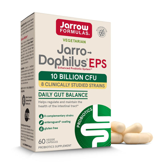 Jarrow Formulas Jarro Dophilus Probiotika 10 Milliarden KBE - Probiotikum für die Verdauungsgesundheit & Darmgesundheit für Frauen und Männer, 60 vegane Kapseln, bis zu 30 Tage, haltbar ohne Kühlung