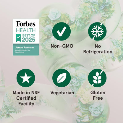 Jarrow Formulas Jarro Dophilus Probiotika 10 Milliarden KBE - Probiotikum für die Verdauungsgesundheit & Darmgesundheit für Frauen und Männer, 60 vegane Kapseln, bis zu 30 Tage, haltbar ohne Kühlung