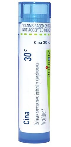 Boiron Cina 30C Homöopathisches Mittel gegen Nervosität, Reizbarkeit und Schlaflosigkeit bei Kindern – 80 Kügelchen