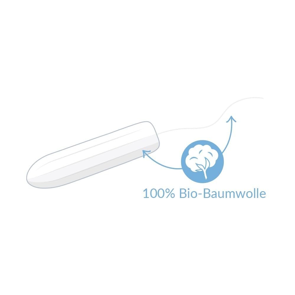 Natracare Tampons Super Plus ohne Applikator, 100% Bio-Baumwolle, chlorfrei, biologisch abbaubar (20 Stück)