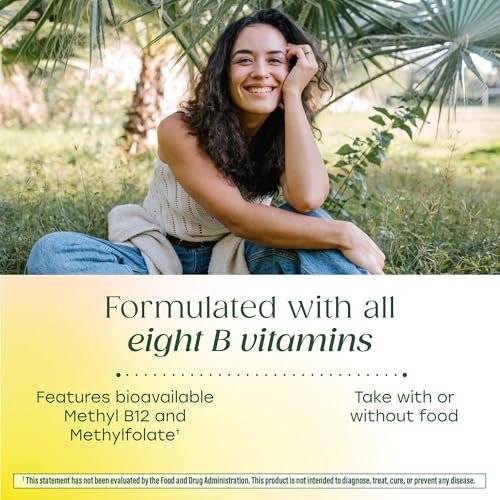 MegaFood Ausgewogener B-Komplex - B-Vitamin Nahrungsergänzung mit 8 B-Vitaminen, inklusive Vitamin B6, Vitamin B12, Folsäure, Biotin & mehr, unterstützt die zelluläre Energieproduktion, vegan, glutenfrei - 30 Tabletten