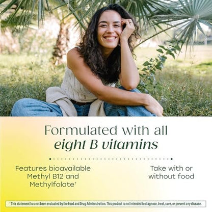 MegaFood Ausgewogener B-Komplex - B-Vitamin Nahrungsergänzung mit 8 B-Vitaminen, inklusive Vitamin B6, Vitamin B12, Folsäure, Biotin & mehr, unterstützt die zelluläre Energieproduktion, vegan, glutenfrei - 30 Tabletten