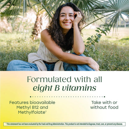 MegaFood Ausgewogener B-Komplex - B-Vitamin Nahrungsergänzung mit 8 B-Vitaminen, inklusive Vitamin B6, Vitamin B12, Folsäure, Biotin & mehr, unterstützt die zelluläre Energieproduktion, vegan, glutenfrei - 30 Tabletten