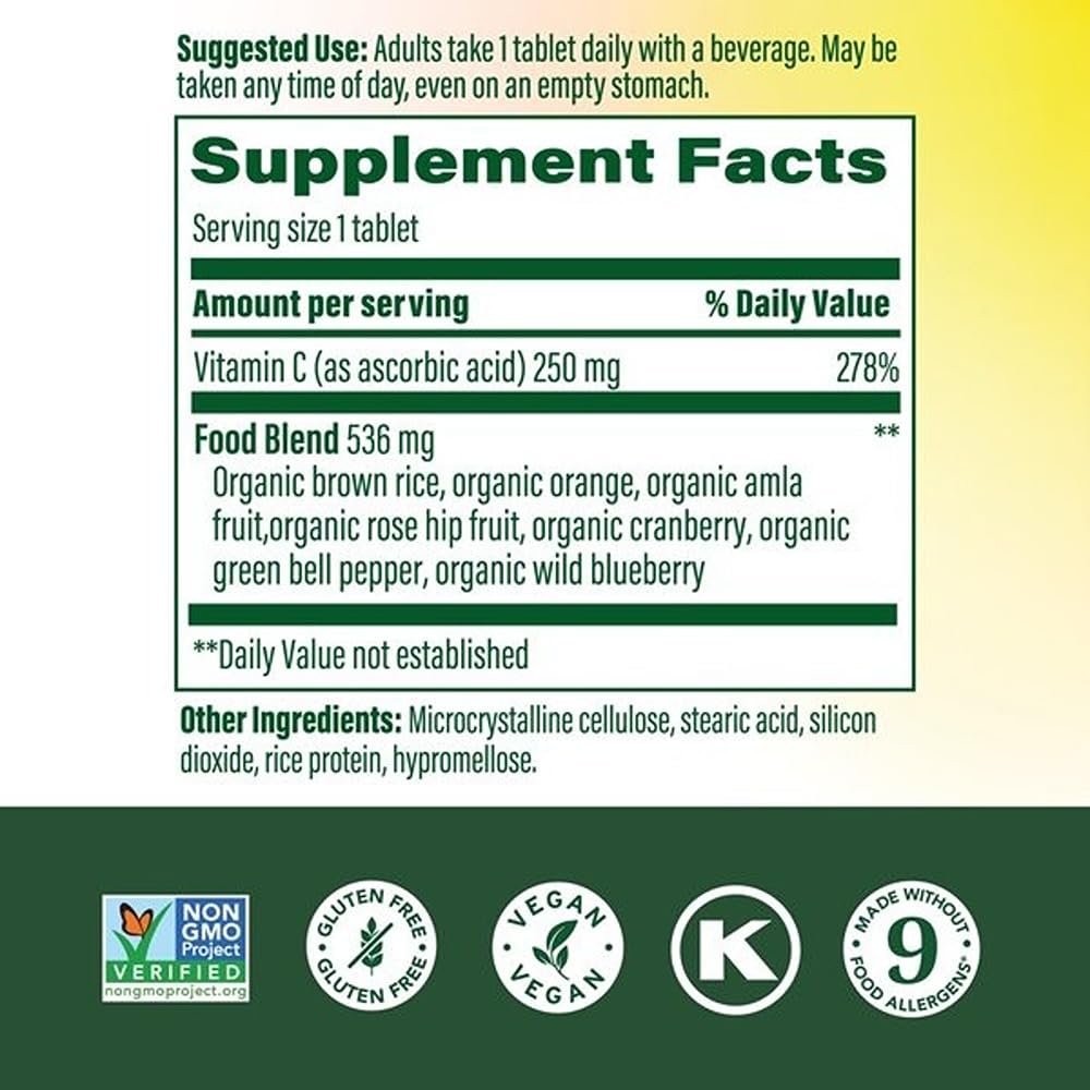 MegaFood Complex C – Immunsystem-Unterstützung mit täglichem Vitamin C aus echter Nahrung – Vegan & Allergenarm – 30 Tabletten