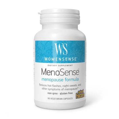 Natural Factors Menosense Veg-Kapseln, 90 Stück – Pflanzliche Unterstützung in den Wechseljahren