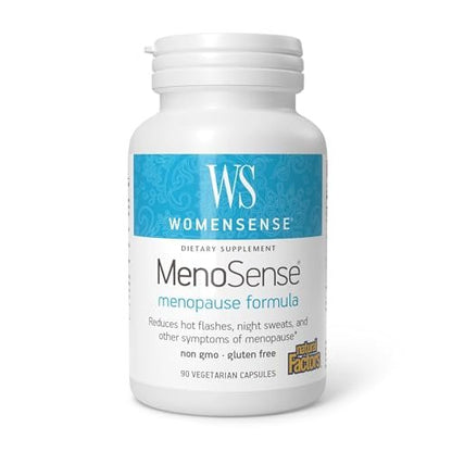 Natural Factors Menosense Veg-Kapseln, 90 Stück – Pflanzliche Unterstützung in den Wechseljahren