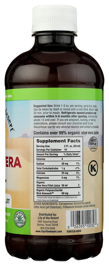 Lily of the Desert Aloe Vera Gel 946 ml – Reines Inner-Fillet-Gel für Verdauung und Wohlbefinden