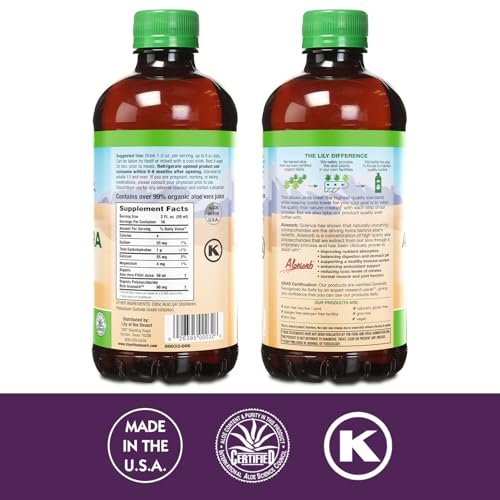 Lily Of The Desert Aloe Vera Saft – Inner Filet Bio Aloe Getränk mit natürlichen Vitaminen, Verdauungsenzymen für die Darmgesundheit, Magenberuhigung, Wohlbefinden, strahlende Haut, 946 ml