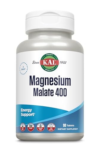 KAL Magnesium Malat 400 mg – Chelatiertes Magnesium mit Äpfelsäure für Energie & Muskelfunktion, vegan, non-GMO, 90 Tabletten