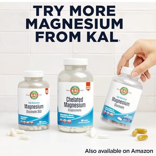 KAL Magnesium Malat 400 mg – Chelatiertes Magnesium mit Äpfelsäure für Energie & Muskelfunktion, vegan, non-GMO, 90 Tabletten