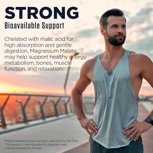 KAL Magnesium Malat 400 mg – Chelatiertes Magnesium mit Äpfelsäure für Energie & Muskelfunktion, vegan, non-GMO, 90 Tabletten