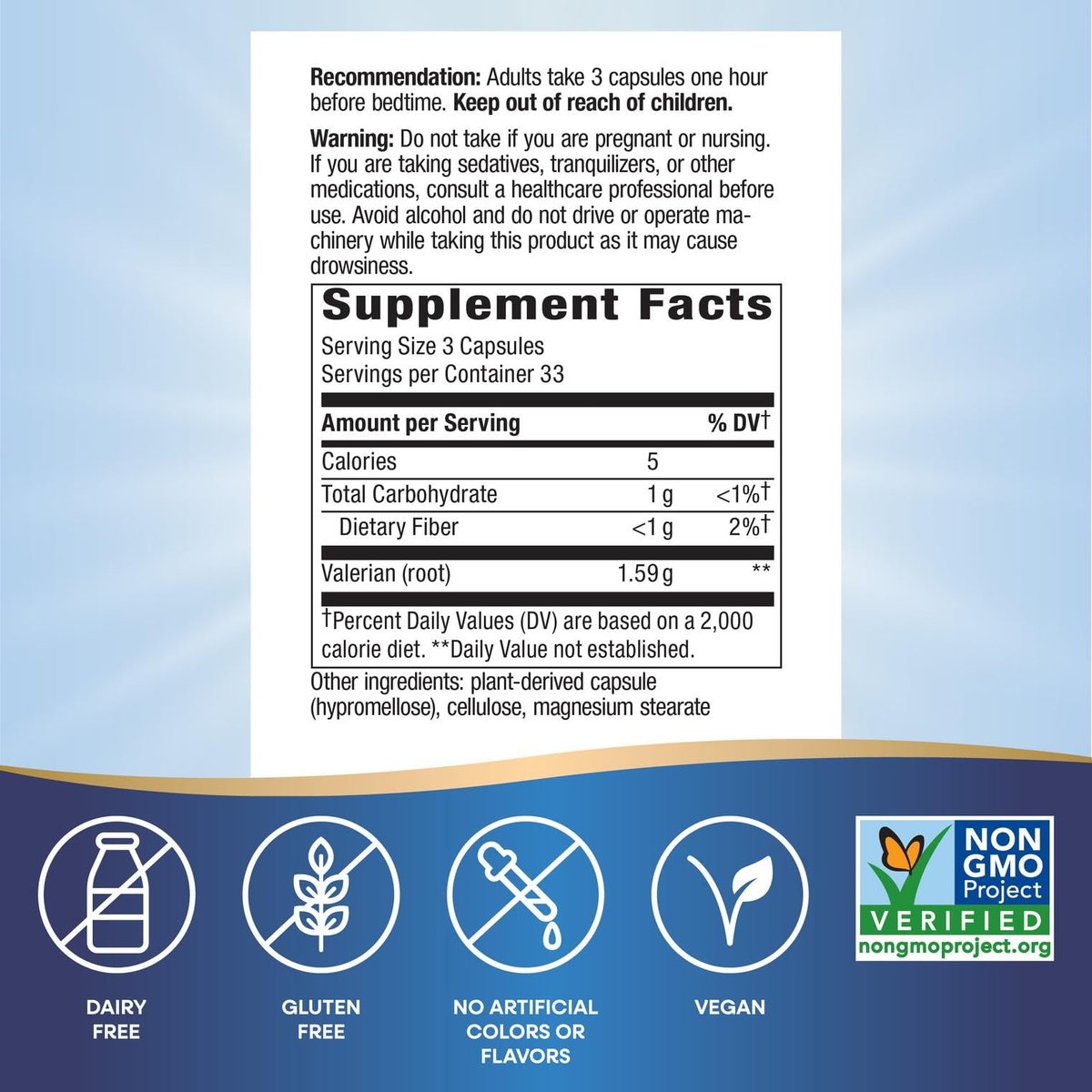 Nature's Way Baldrianwurzel, 1.590 mg, 100 Kapseln