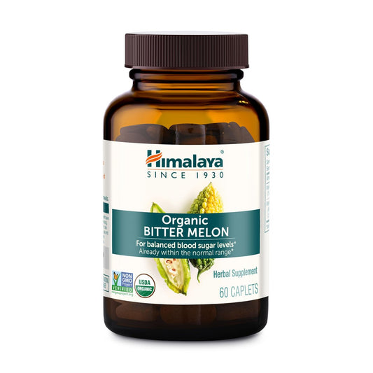 Himalaya Bio Bitter Melone – Unterstützung des Glukosestoffwechsels, USDA Bio, Vegan, Glutenfrei, 660 mg, 60 Kapseln