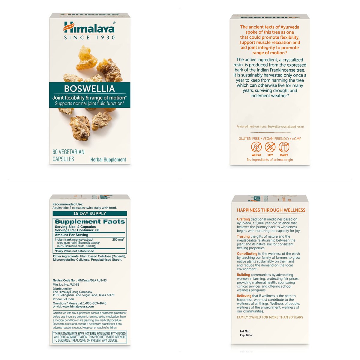 Himalaya Boswellia – Gelenkunterstützung für Beweglichkeit und Flexibilität, fördert die Gewebeerhaltung, 250 mg, 120 Kapseln