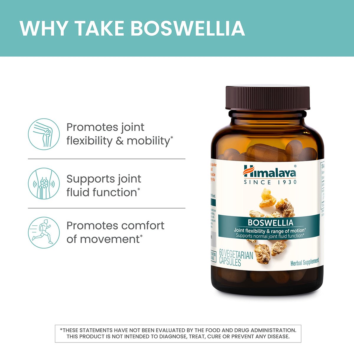 Himalaya Boswellia – Gelenkunterstützung für Beweglichkeit und Flexibilität, fördert die Gewebserhaltung, 250 mg, 60 Kapseln