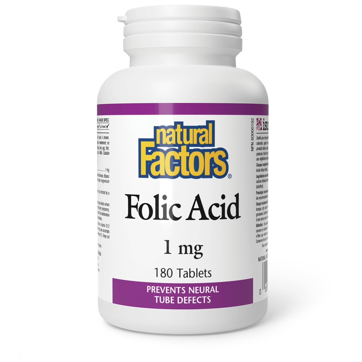 Folsäure 1 mg (180 Tabletten) – Natürliche Unterstützung für Zellteilung und Schwangerschaft